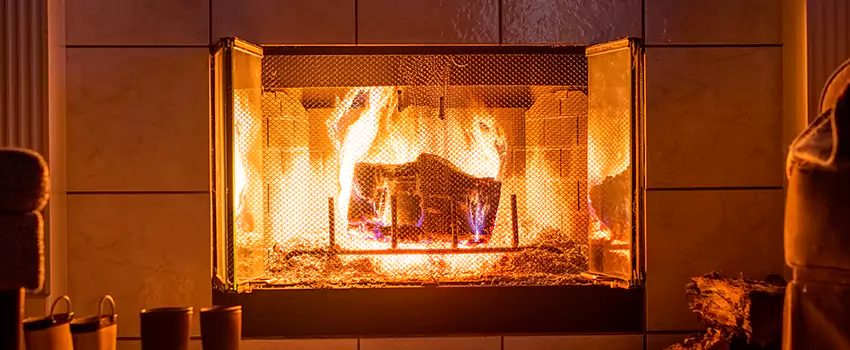 Mendota Hearth Landscape Fireplace Installation in Massapequa Park, New York