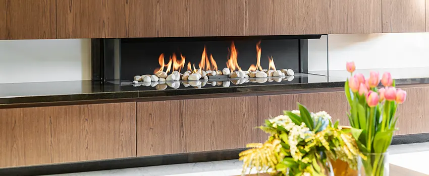 Double-height Fireplace Design Refurbishment in Massapequa Park, New York